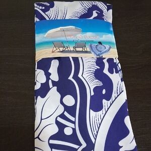Stylish Blue and White Beach Towel